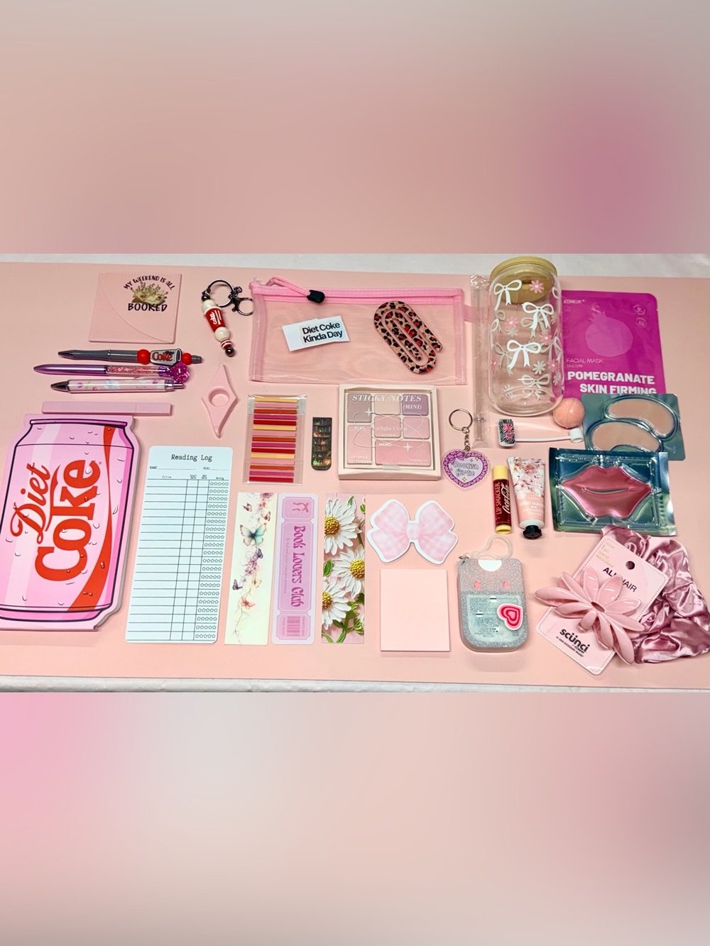 Pink Diet Coke Bundle - Cute Pastel Stationery Set